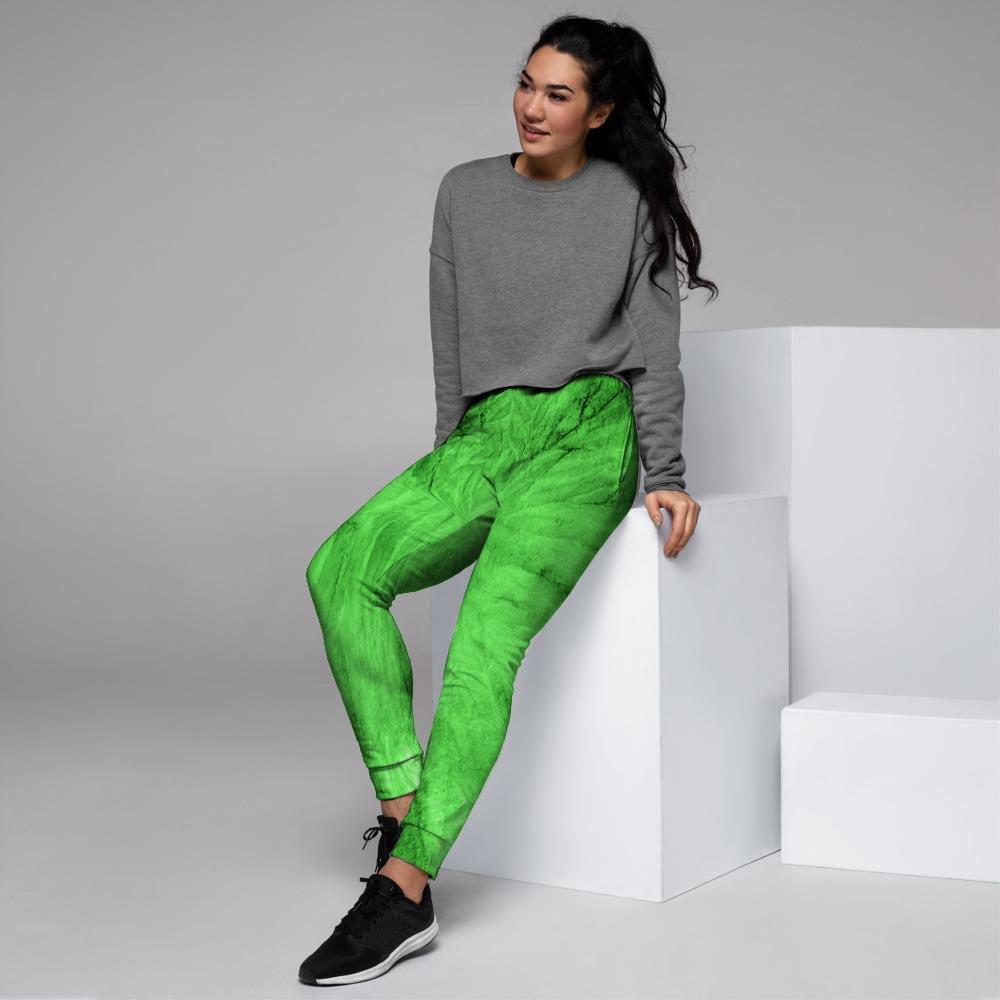 Green Tie Dye Women's Joggers-grizzshop