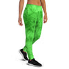 Green Tie Dye Women's Joggers-grizzshop