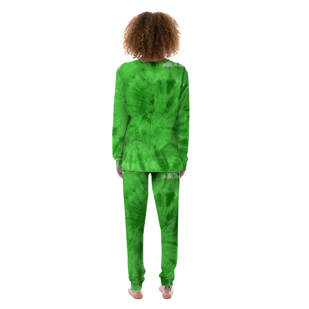 Green Tie Dye Women's Pajamas-grizzshop