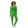 Green Tie Dye Women's Pajamas-grizzshop