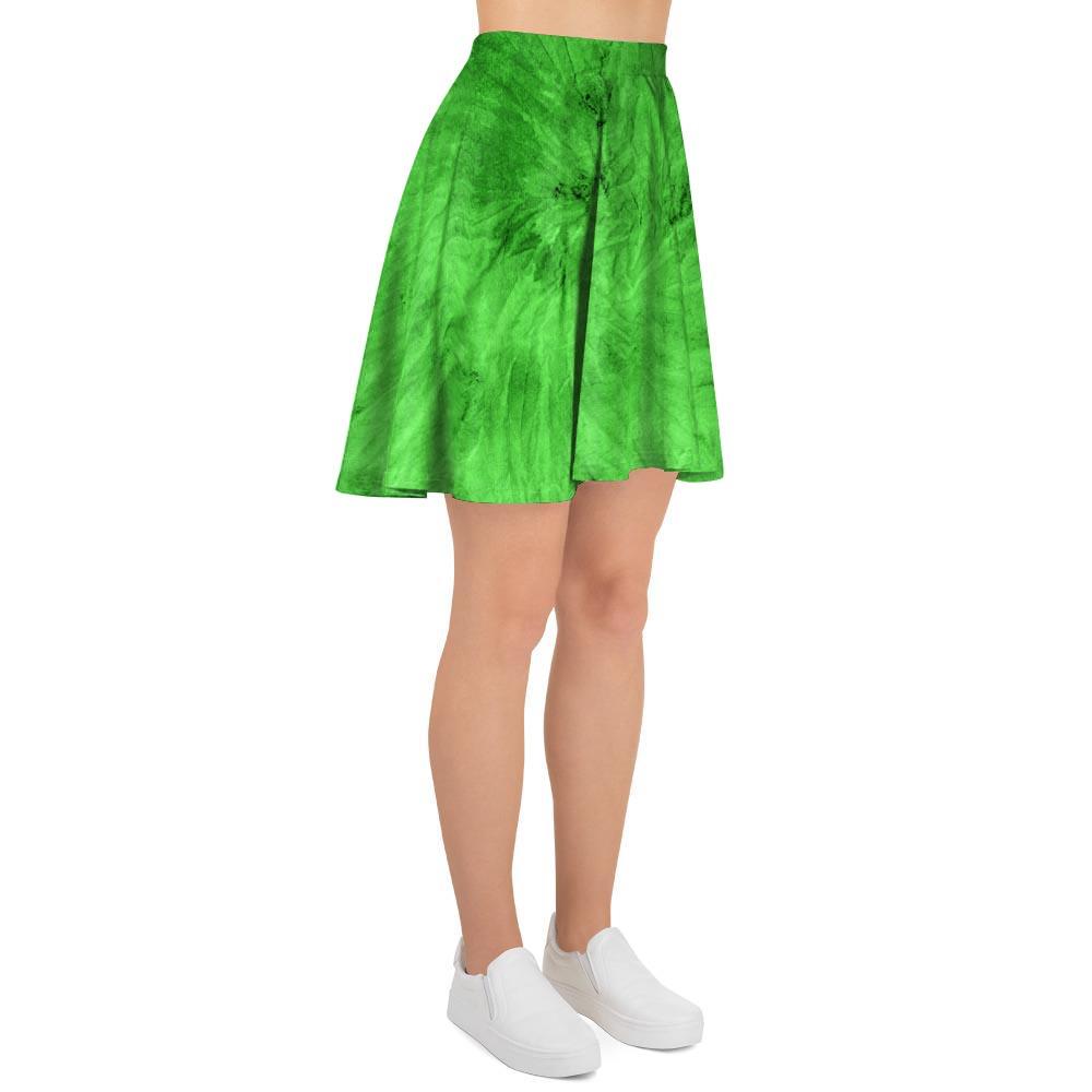 Green Tie Dye Women's Skirt-grizzshop