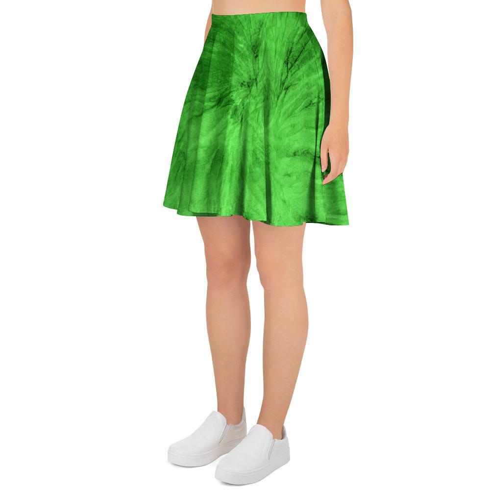 Green Tie Dye Women's Skirt-grizzshop
