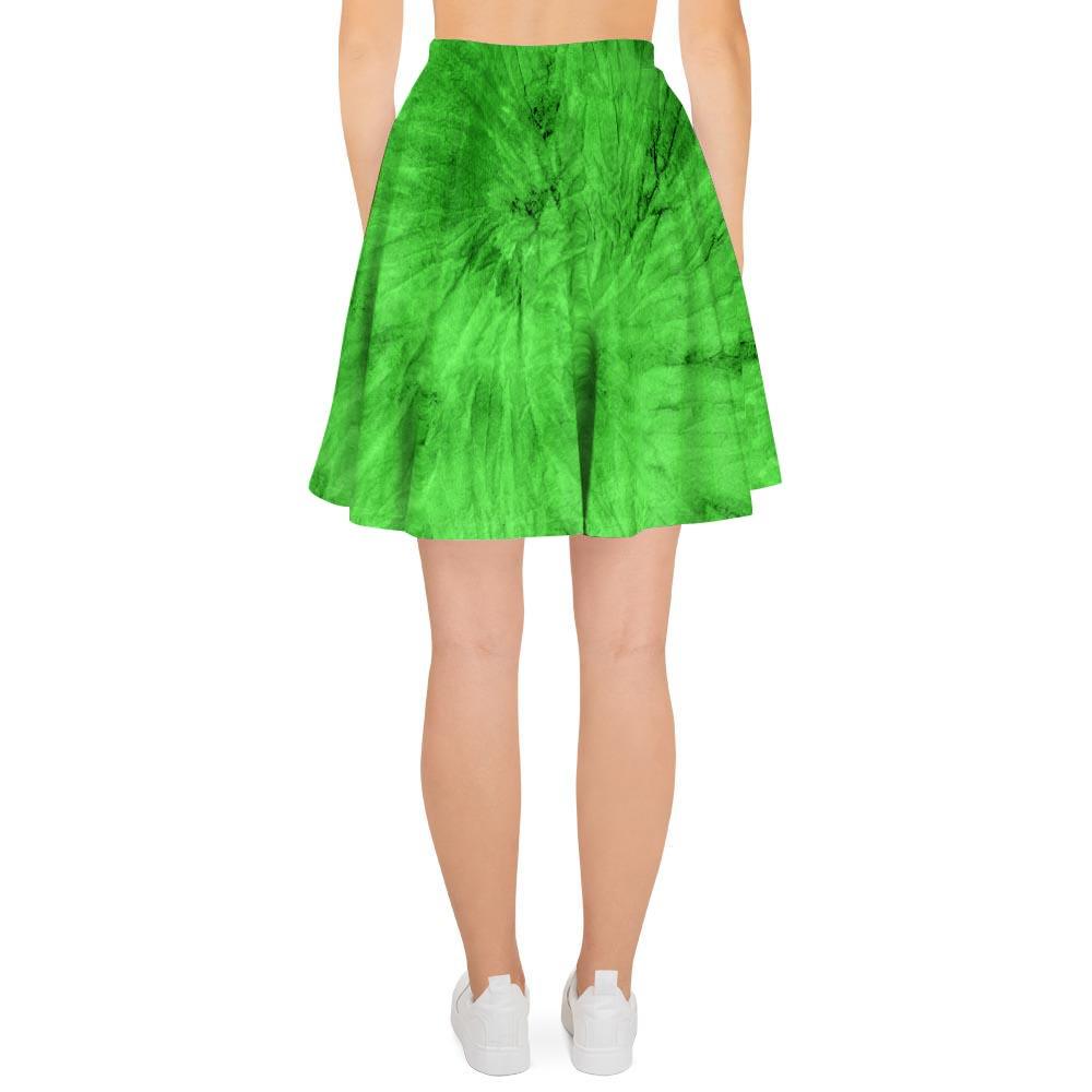 Green Tie Dye Women's Skirt-grizzshop