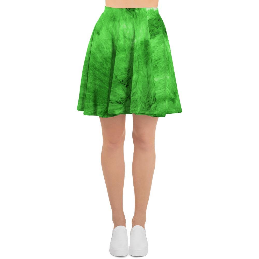 Green Tie Dye Women's Skirt-grizzshop