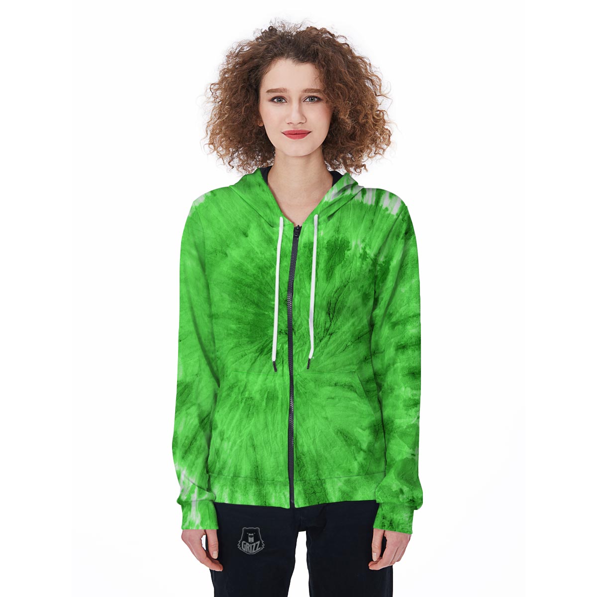 Neon green best sale tie dye hoodie