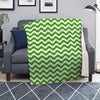 Green Wave Striped Print Blanket-grizzshop