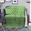 Green Wave Striped Print Blanket-grizzshop