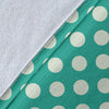 Green White Polka dot Pattern Print Blanket-grizzshop