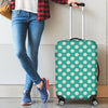 Green White Polka dot Pattern Print Luggage Cover Protector-grizzshop