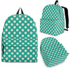 Green White Polka dot Pattern Print Premium Backpack-grizzshop