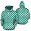 Green White Polka dot Pattern Print Women Men Pullover Hoodie-grizzshop