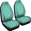 Green White Polka dot Universal Fit Car Seat Cover-grizzshop
