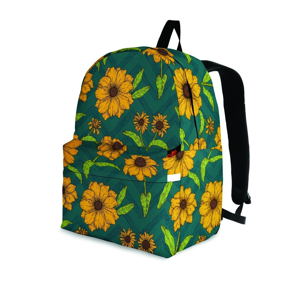 Green Zigzag Sunflower Backpack-grizzshop