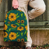 Green Zigzag Sunflower Backpack-grizzshop