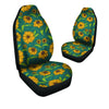 Green Zigzag Sunflower Car Seat Covers-grizzshop