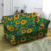 Green Zigzag Sunflower Loveseat Cover-grizzshop