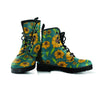 Green Zigzag Sunflower Men's Boots-grizzshop