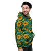 Green Zigzag Sunflower Men's Hoodie-grizzshop