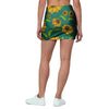 Green Zigzag Sunflower Mini Skirt-grizzshop