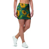 Green Zigzag Sunflower Mini Skirt-grizzshop