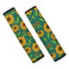 Green Zigzag Sunflower Seat Belt Cover-grizzshop