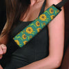 Green Zigzag Sunflower Seat Belt Cover-grizzshop