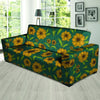 Green Zigzag Sunflower Sofa Cover-grizzshop