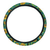 Green Zigzag Sunflower Steering Wheel Cover-grizzshop