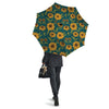 Green Zigzag Sunflower Umbrella-grizzshop