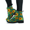 Green Zigzag Sunflower Women's Boots-grizzshop