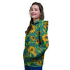 Green Zigzag Sunflower Women's Hoodie-grizzshop