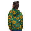 Green Zigzag Sunflower Women's Hoodie-grizzshop