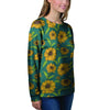 Green Zigzag Sunflower Women's Sweatshirt-grizzshop