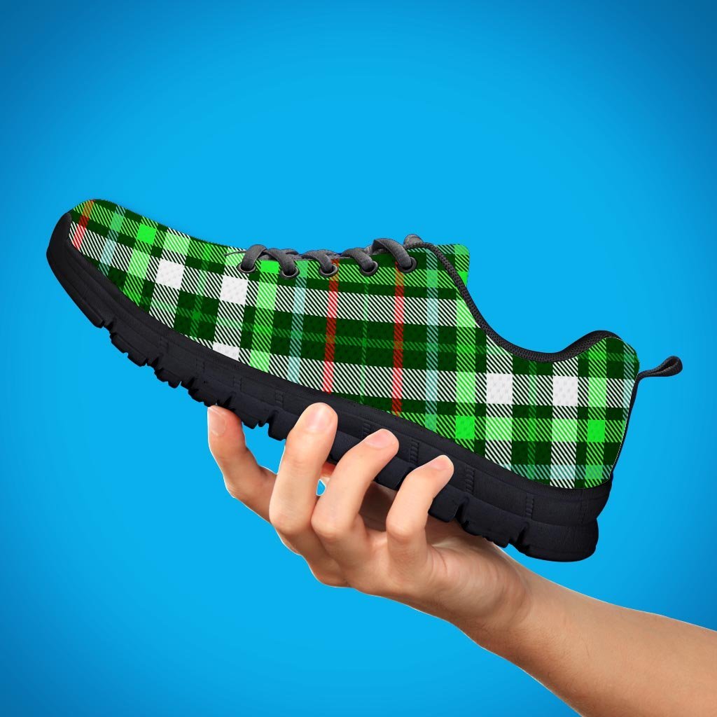 Green Plaid Tartan Men's Sneakers-grizzshop