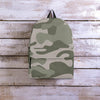 Grey And Green Camouflage Print Backpack-grizzshop