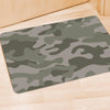 Grey And Green Camouflage Print Door Mat-grizzshop