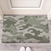 Grey And Green Camouflage Print Door Mat-grizzshop