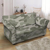 Grey And Green Camouflage Print Loveseat Cover-grizzshop