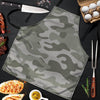 Grey And Green Camouflage Print Men's Apron-grizzshop