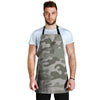 Grey And Green Camouflage Print Men's Apron-grizzshop