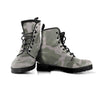 Grey And Green Camouflage Print Men's Boots-grizzshop