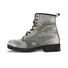 Grey And Green Camouflage Print Men's Boots-grizzshop