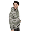 Grey And Green Camouflage Print Men's Hoodie-grizzshop