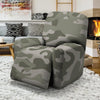 Grey And Green Camouflage Print Recliner Cover-grizzshop