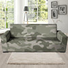 Grey And Green Camouflage Print Sofa Cover-grizzshop