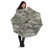 Grey And Green Camouflage Print Umbrella-grizzshop