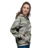 Grey And Green Camouflage Print Women's Hoodie-grizzshop