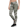 Grey And Green Camouflage Print Women's Leggings-grizzshop