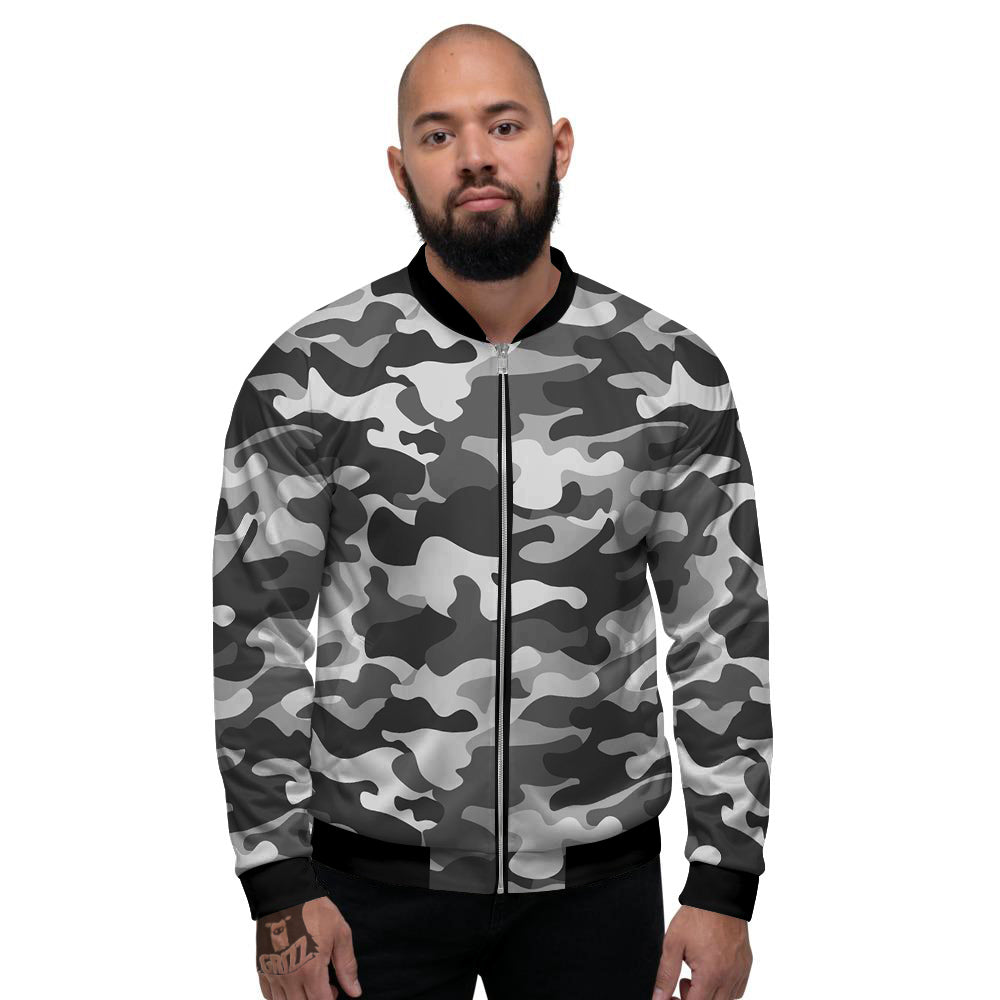 Grey camo 2025 bomber jacket