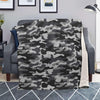 Grey Camouflage Print Blanket-grizzshop